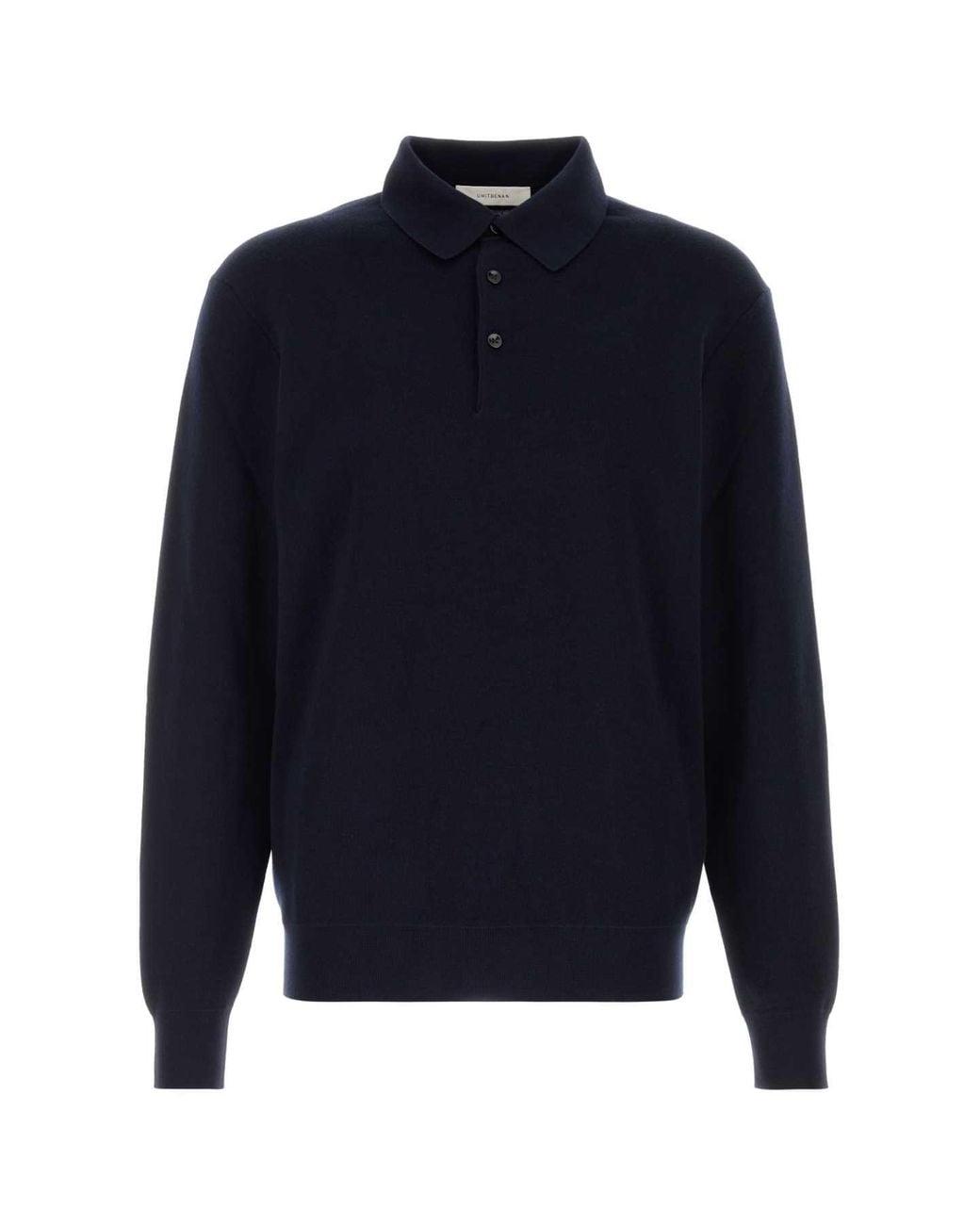 Umit Benan Blue Midnight Cashmere Blend Polo Shirt