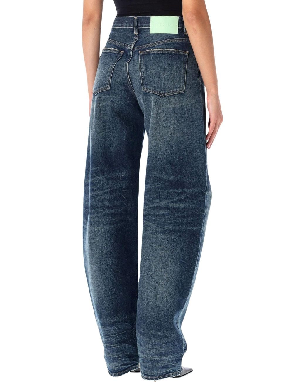 Haikure Blue High-Rise Wide-Leg Jeans