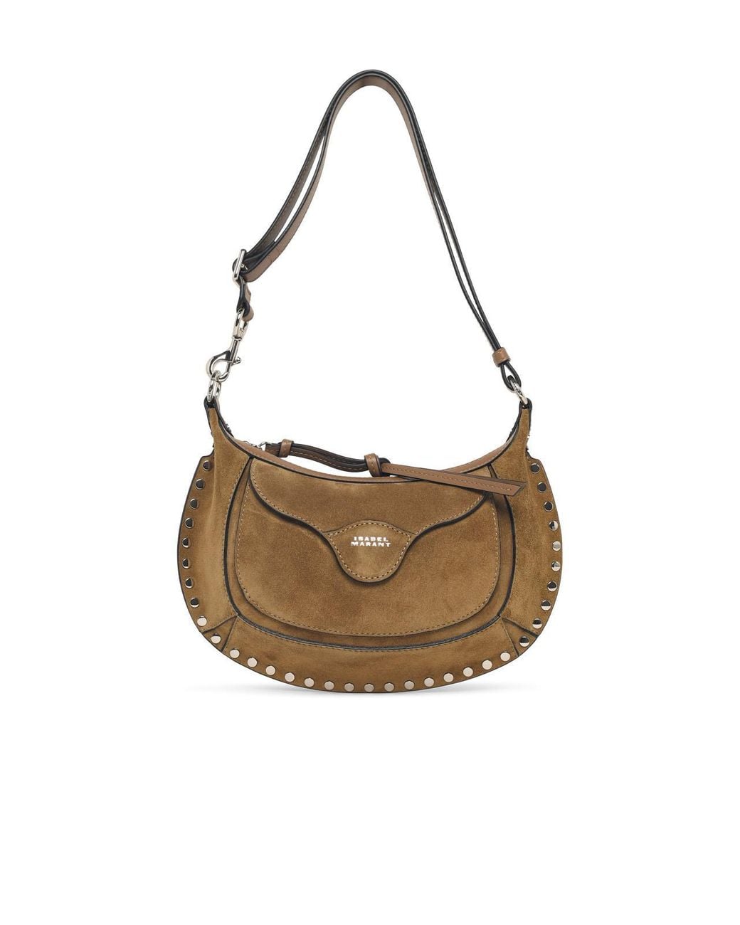 Isabel Marant White 'Oskan Moon' Suede Bag
