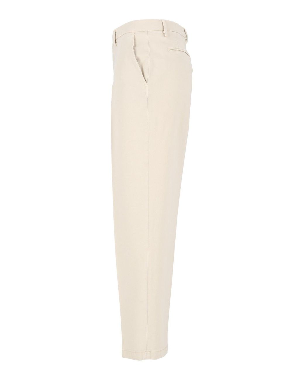 BRIGLIA Natural Mid-Rise Minimalist Straight-Leg Pants