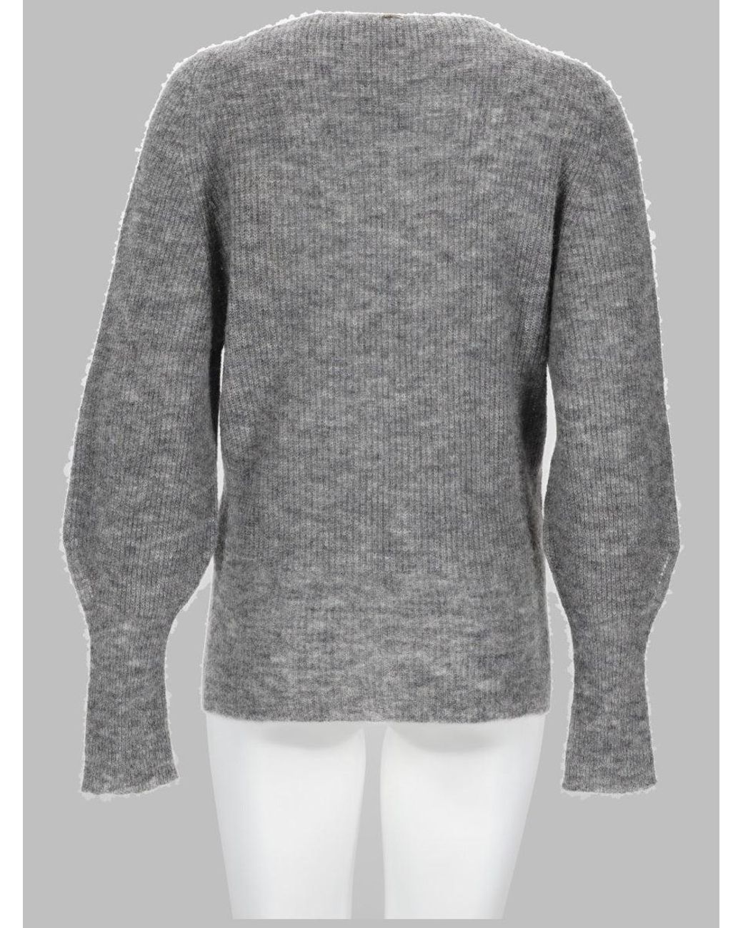 Herno Gray V-Neck Alpaca Blend Sweater
