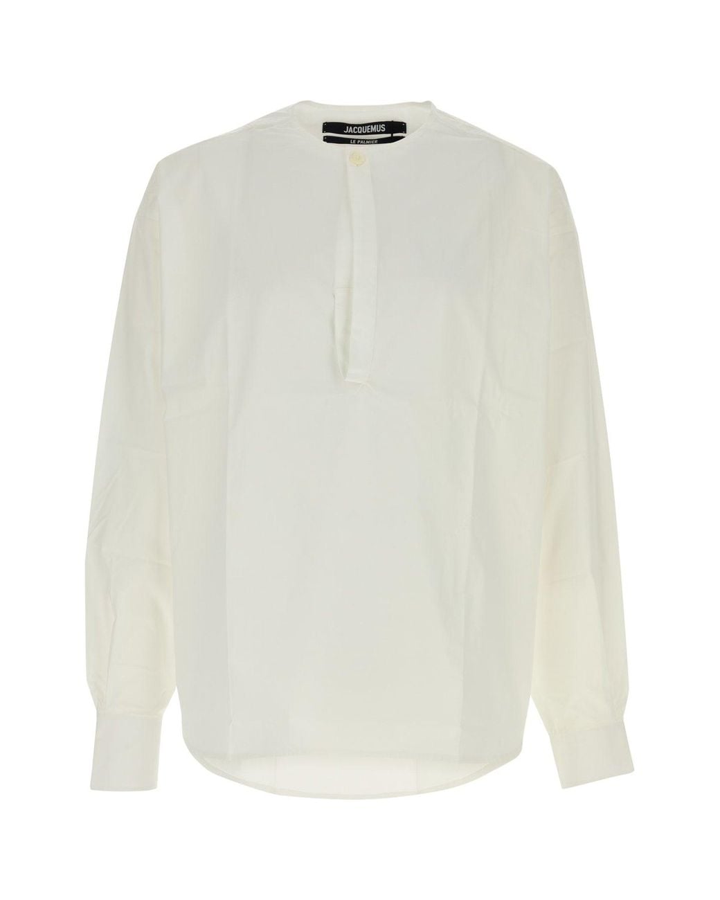 Jacquemus White Diamond Pattern Knit Shirt for men
