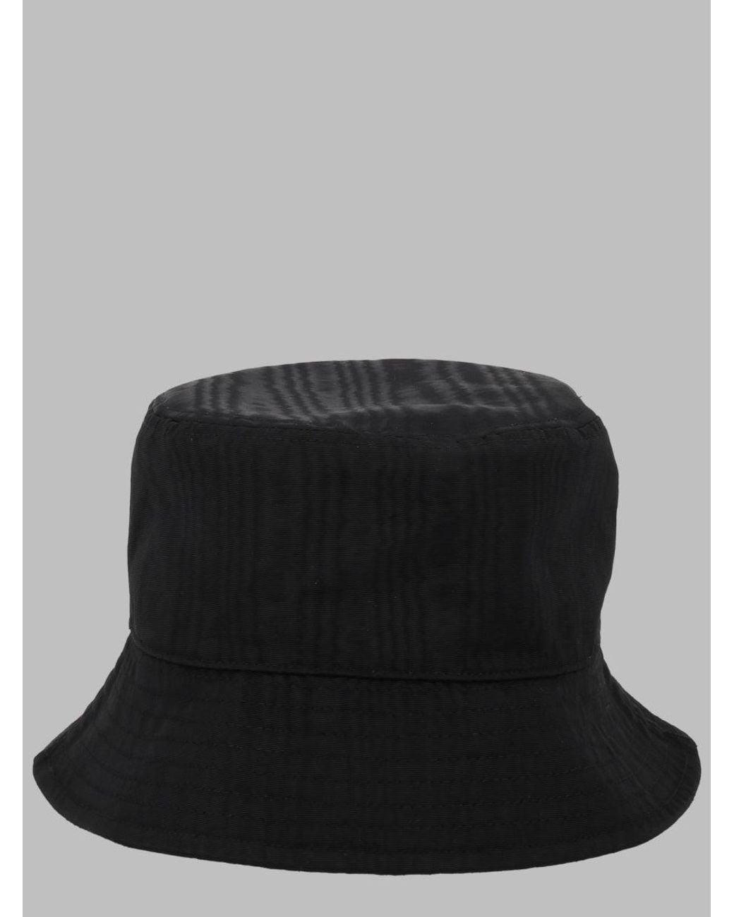 MARINE SERRE Black Bucket Hat Moiré Polyester