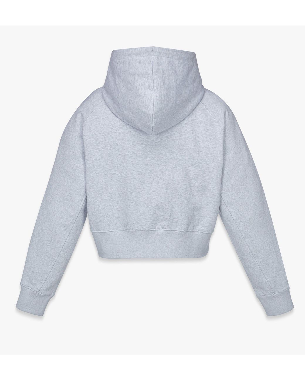 MCM White Essential Cropped Hoodie