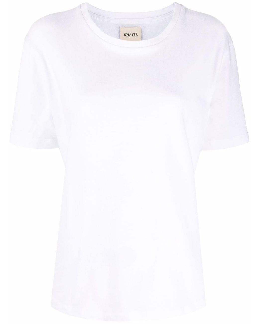 Khaite White Mae Short Sleeve Tee Shirt