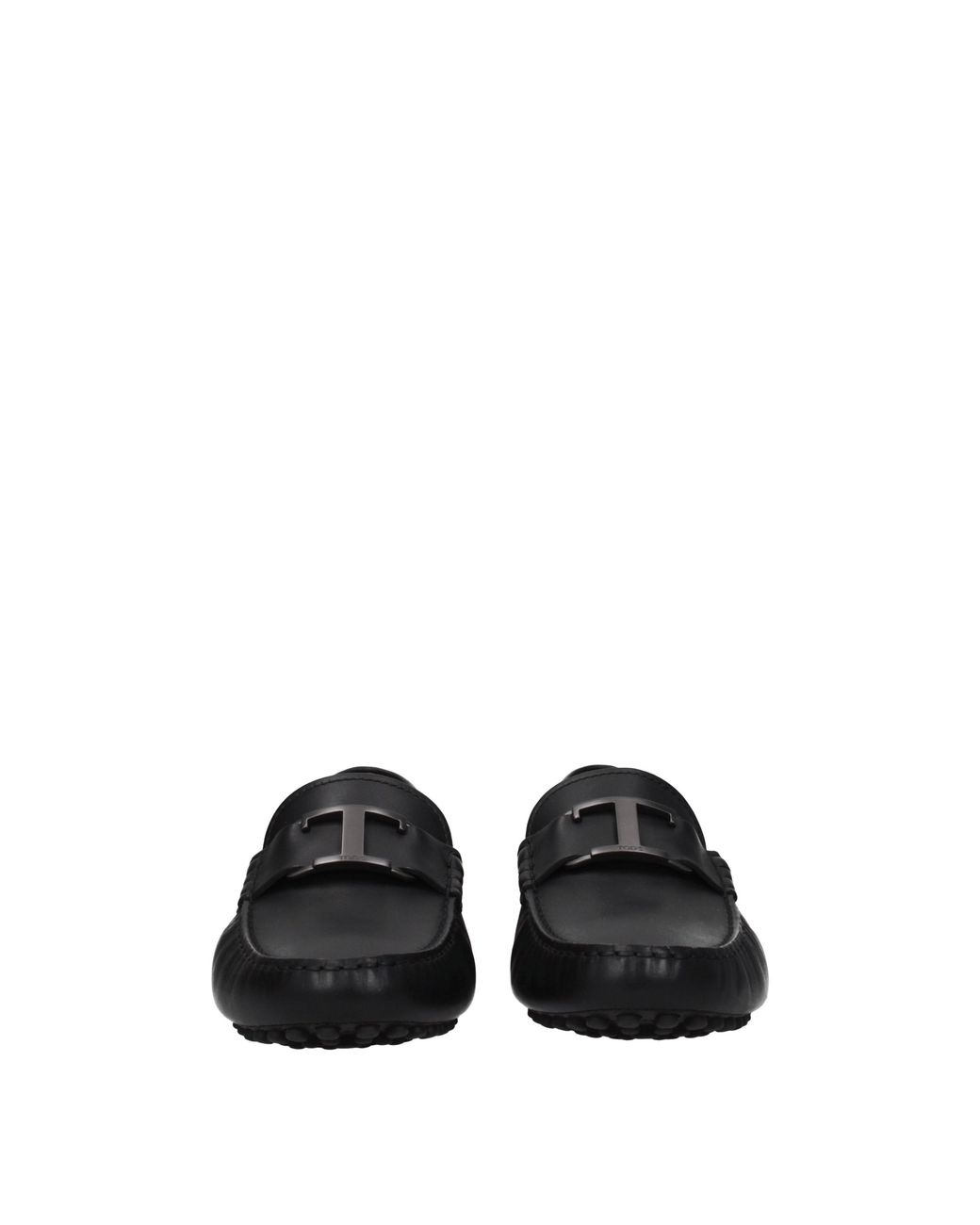 Tod's Black Moccasins Leather