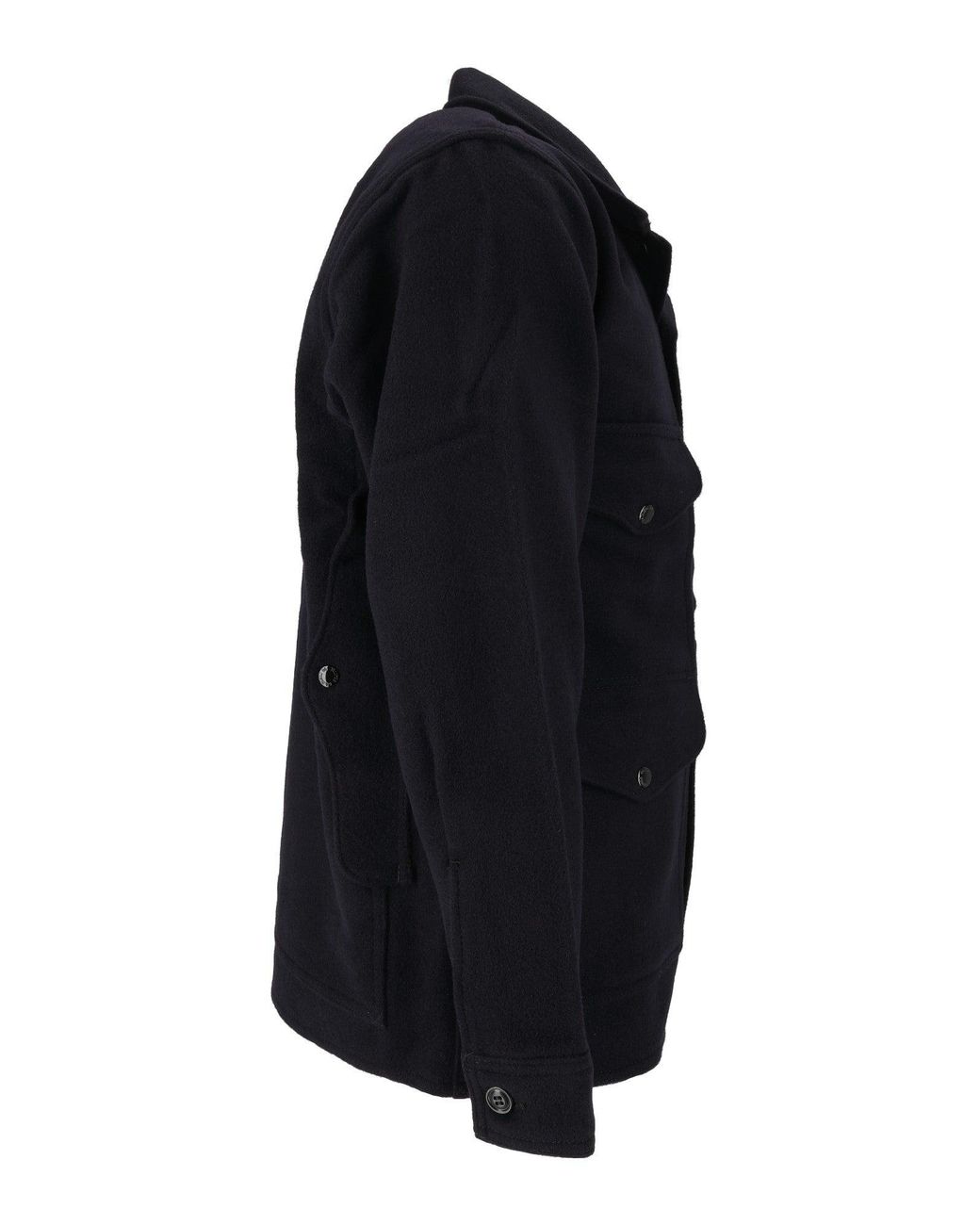 Filson Black Wool Mackinaw Cruiser Jacket