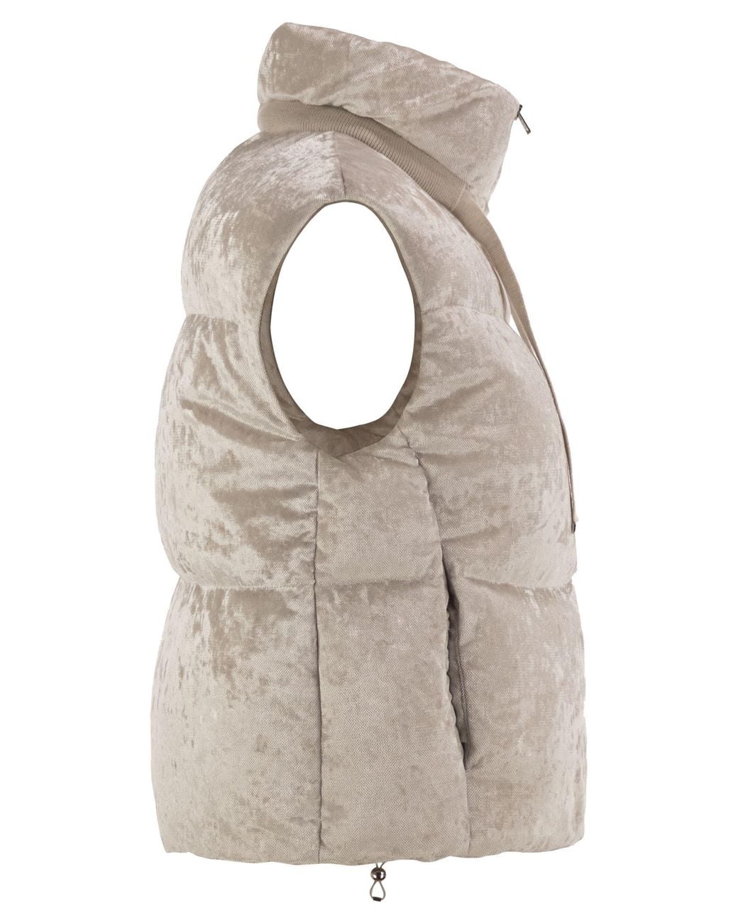 Herno Natural Velvet-Effect Padded Gilet