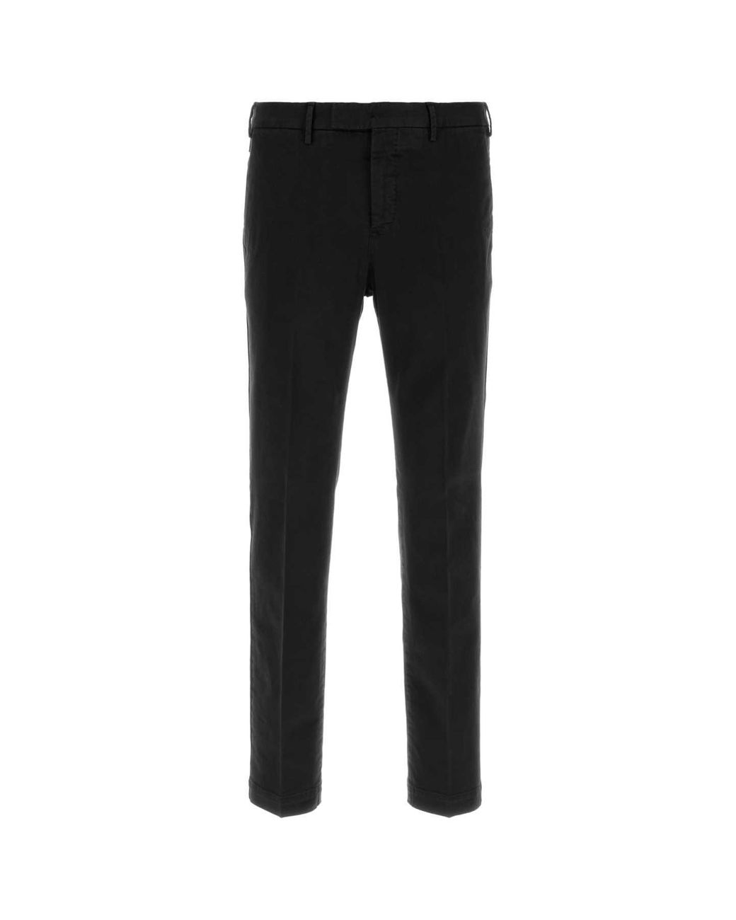 PT Torino Black Stretch Cotton Pant For for men