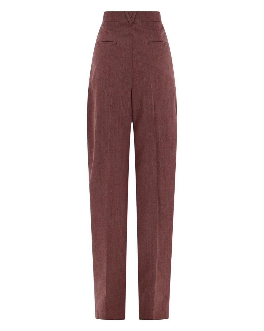 Bottega Veneta Red Pantalone Sartoriale