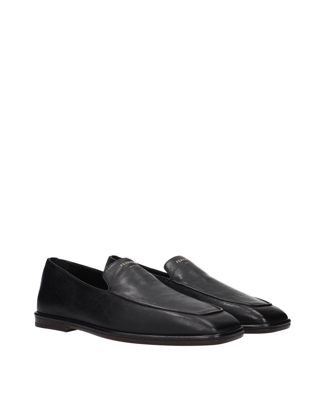 Ferragamo Black Brian Moccasins Leather