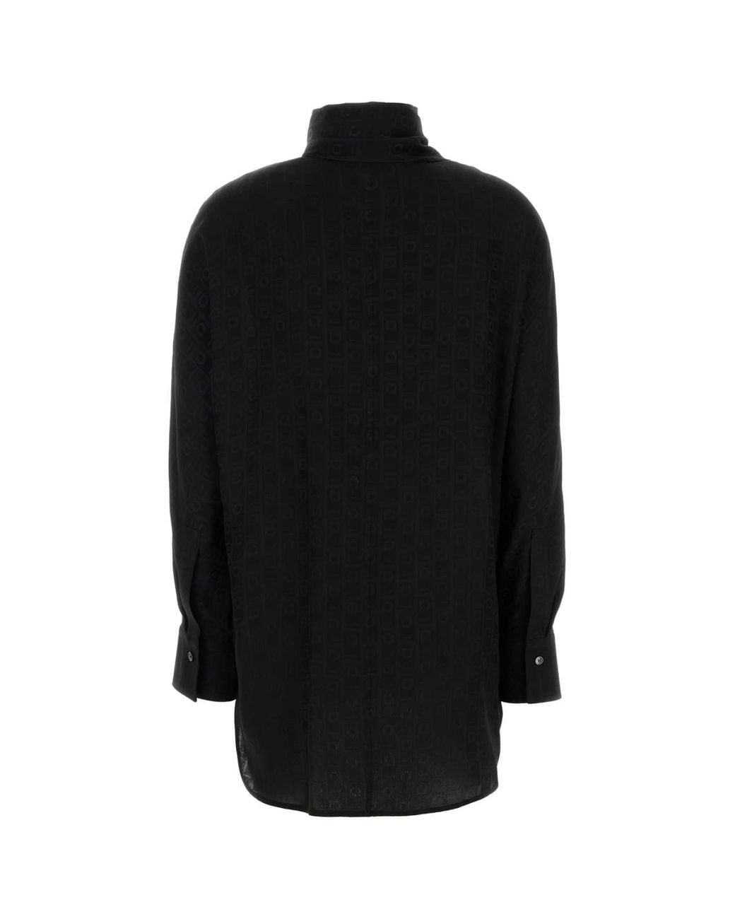 Ferragamo Black Salvatore Silk Shirt