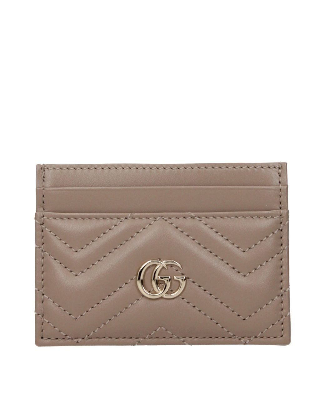 Gucci Brown Leather Document Holder/Taupe