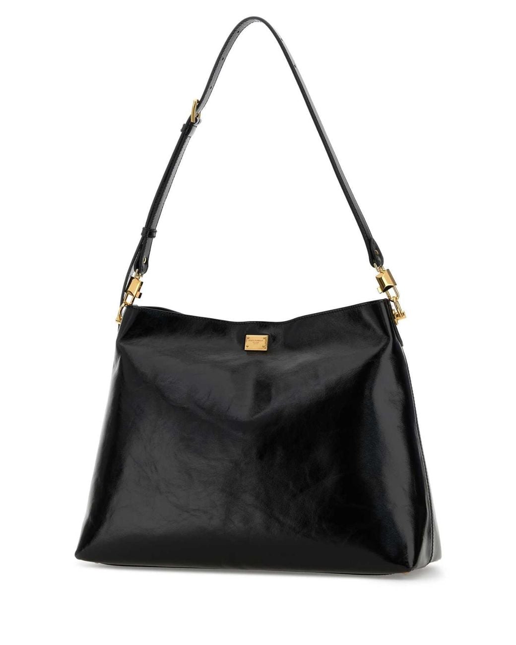 Dolce & Gabbana Black Dolce & Gabbana Leather Large Vittoria Shopping Bag