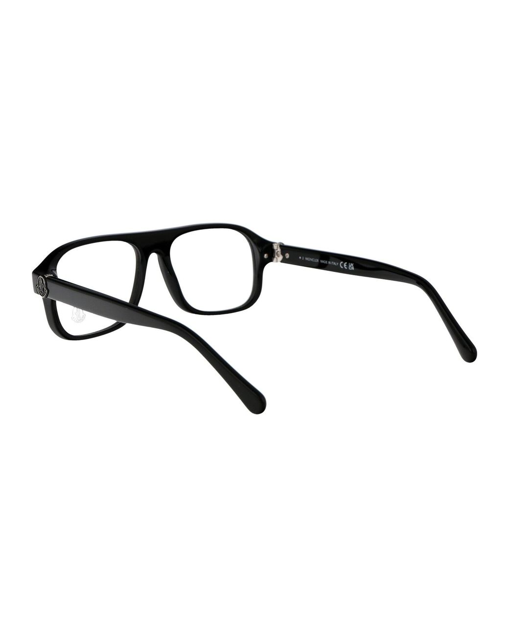 Moncler Black Nero Lucido Acetate Glasses for men