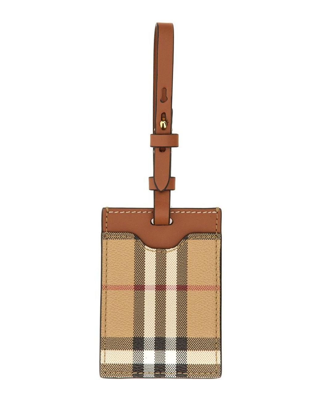 Burberry Natural Nameplate "Porte Adresse" Check for men
