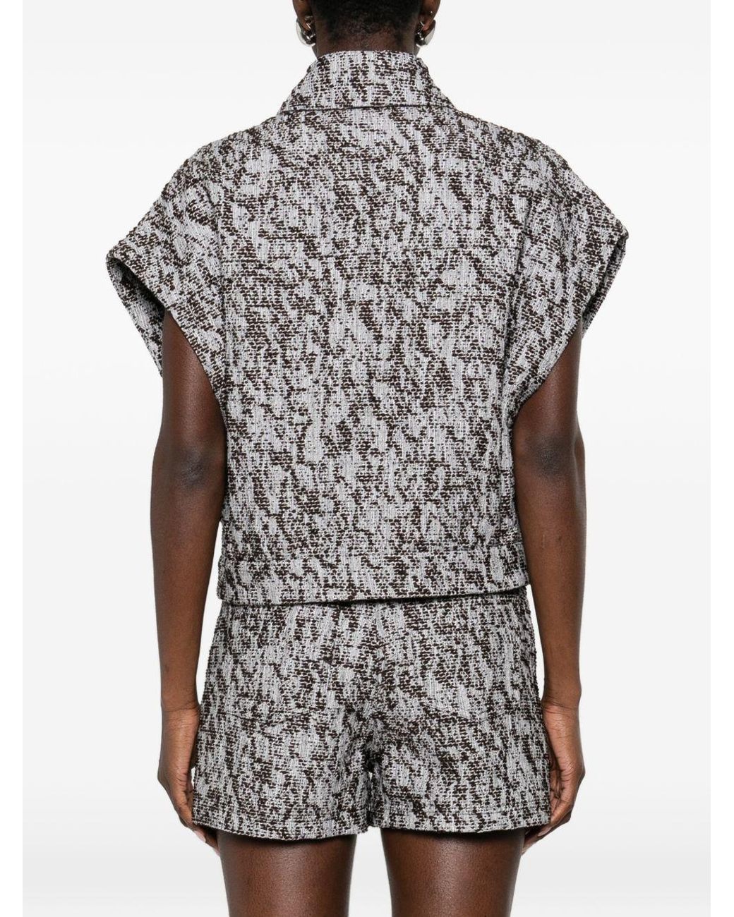 IRO Gray Estel Cotton Blend Shirt