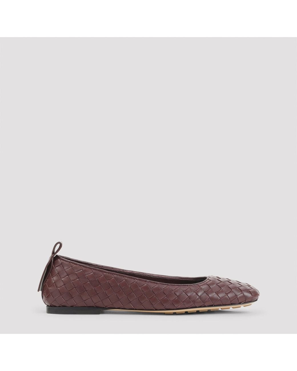 Bottega Veneta Brown Charlotte Intrecciato Ballerina