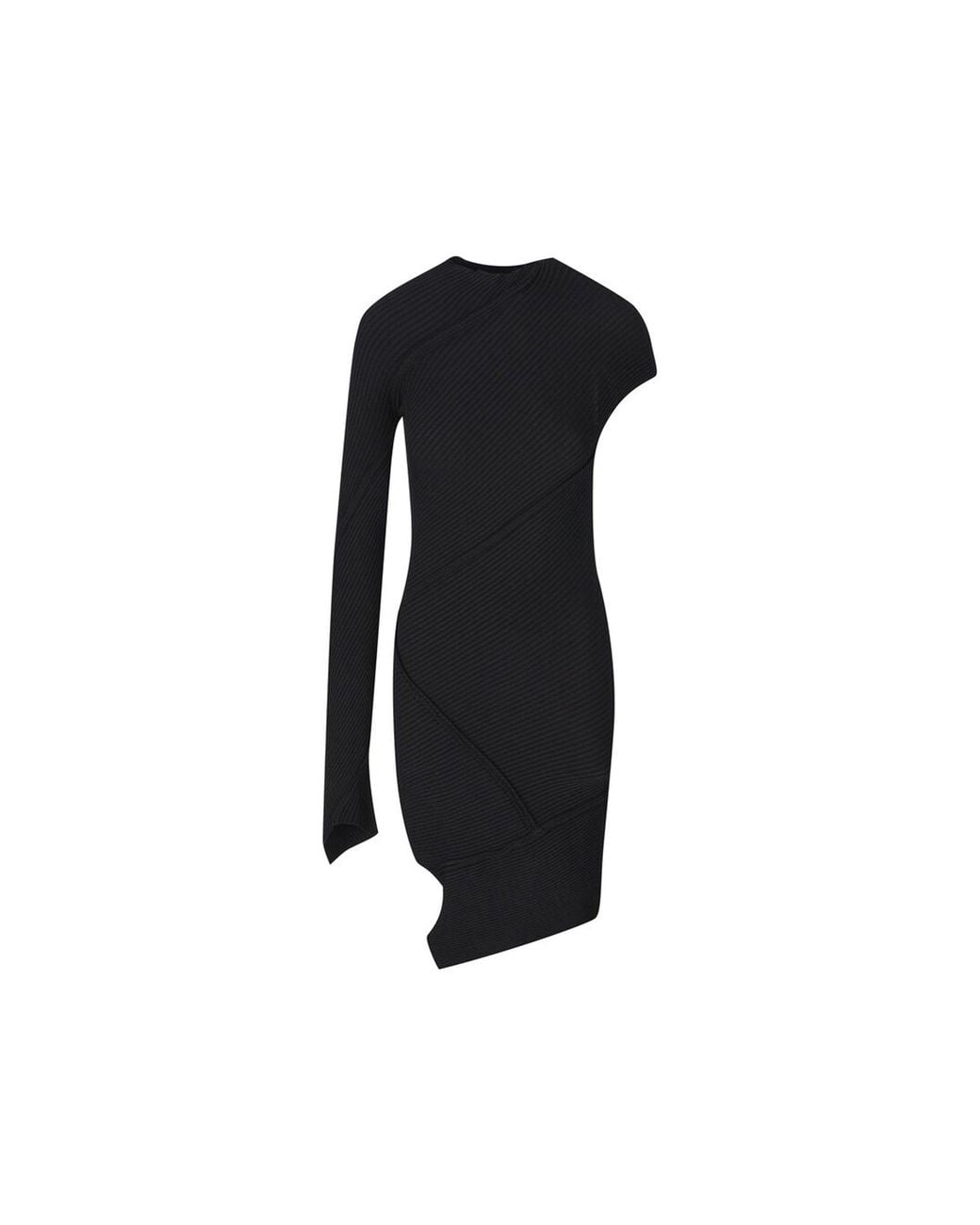 Balenciaga Black Spiral Mini Dress