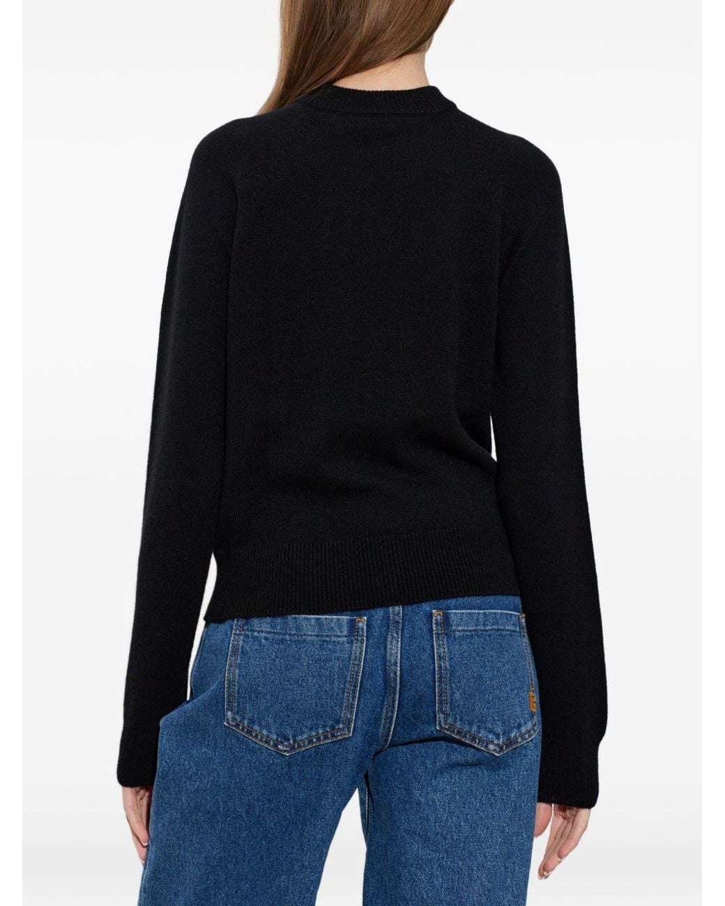 Balmain Blue Cashmere Crewneck Sweater