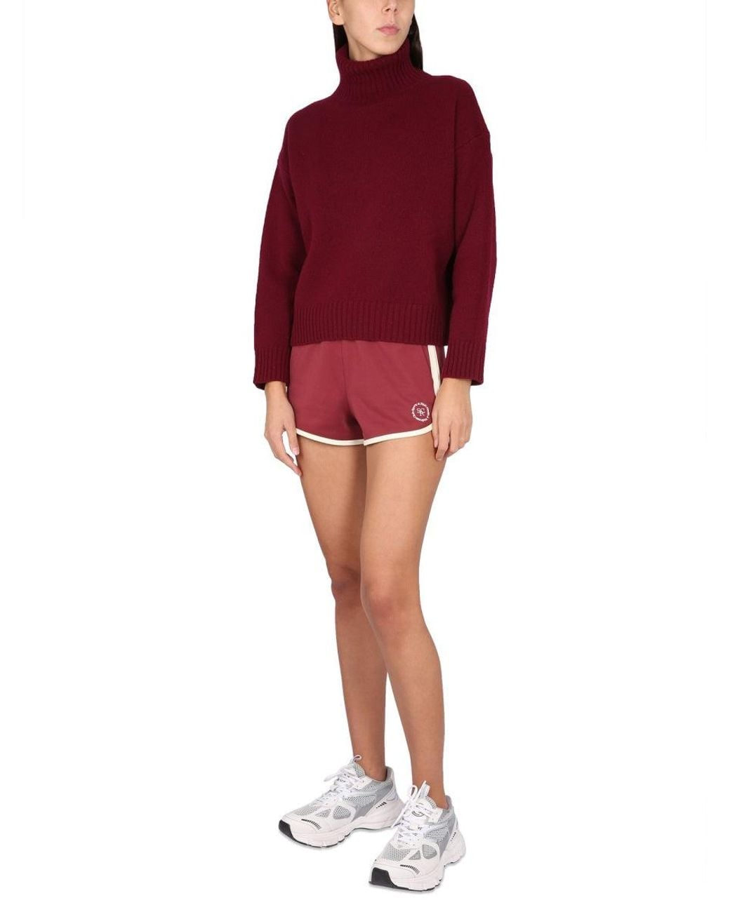 SPORTY&RICH Red Turtleneck Shirt