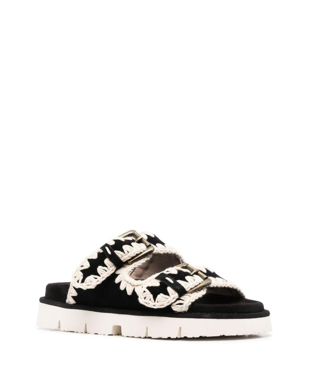 Mou White Sandals Outer: Calf Suede