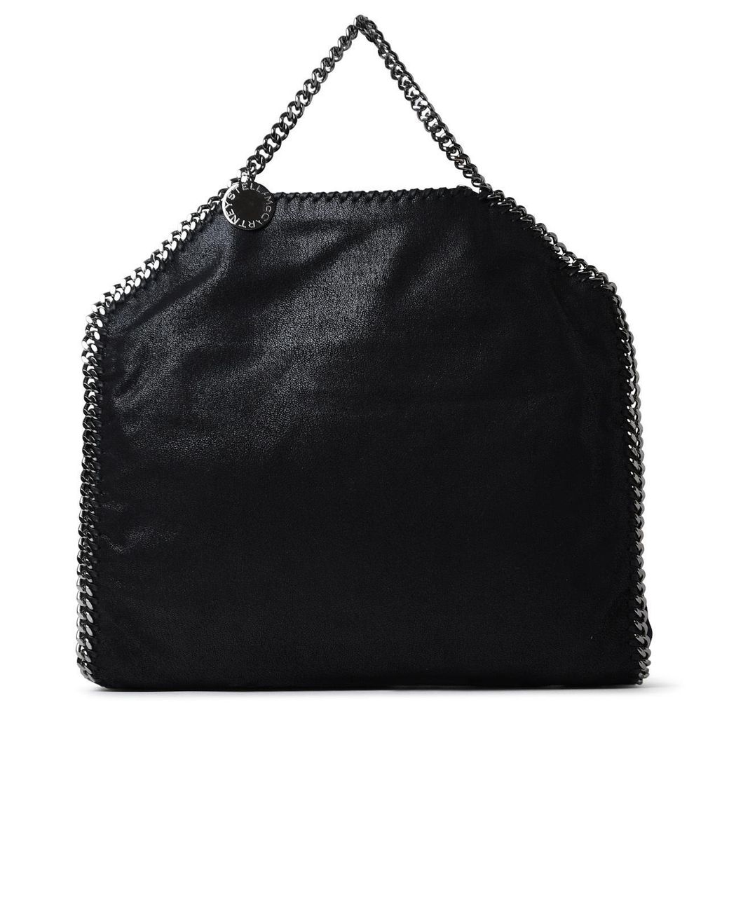 Stella McCartney Black Polyester Falabella 3 Chain Handbag