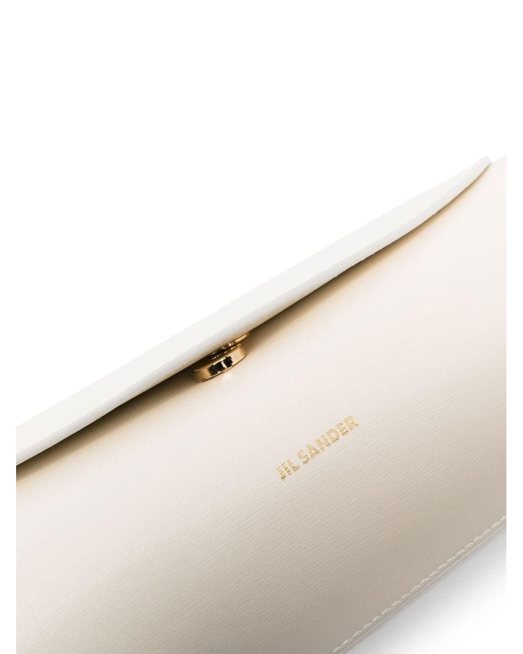 Jil Sander White Cannolo Small Leather Shoulder Bag