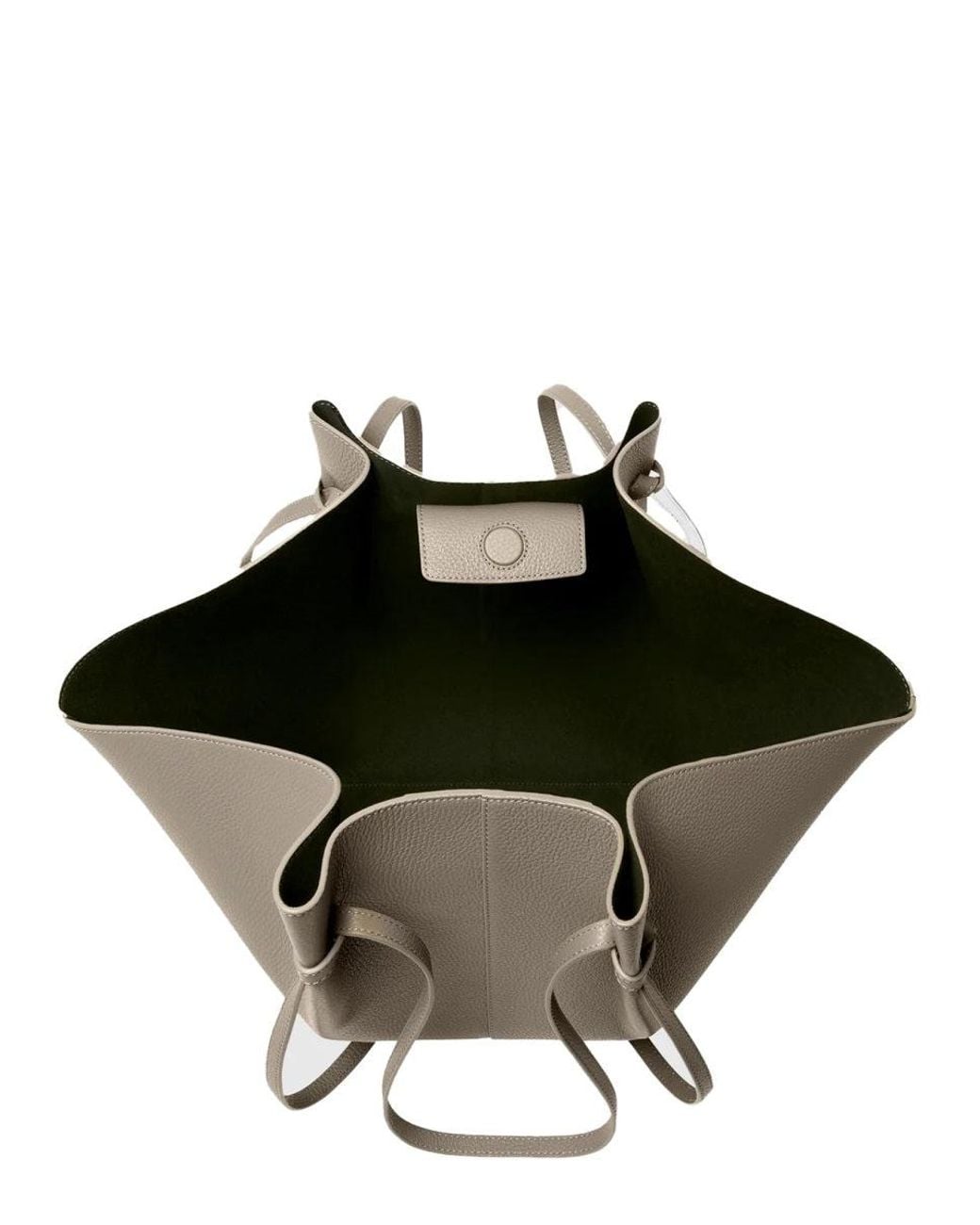 Yuzefi Natural Large Pebbled Leather Tote Bag