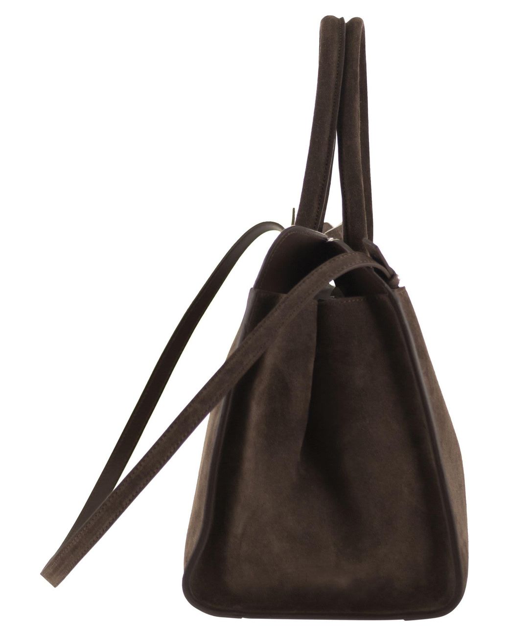 Fabiana Filippi Brown Genuine Suede Leather Tote Bag