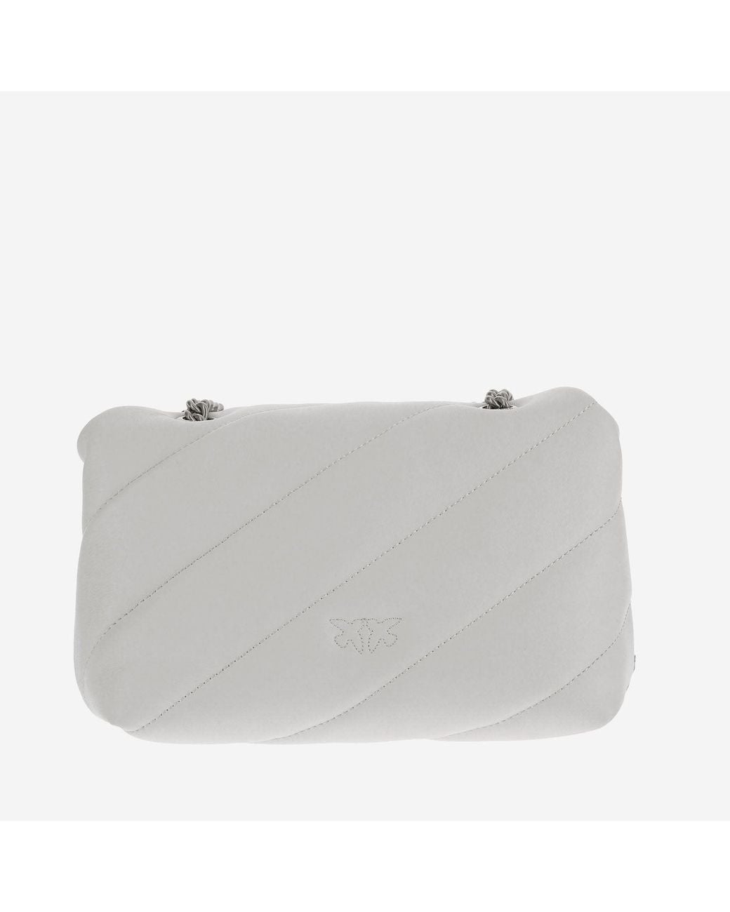 Pinko Gray Love Mini Puff Bag