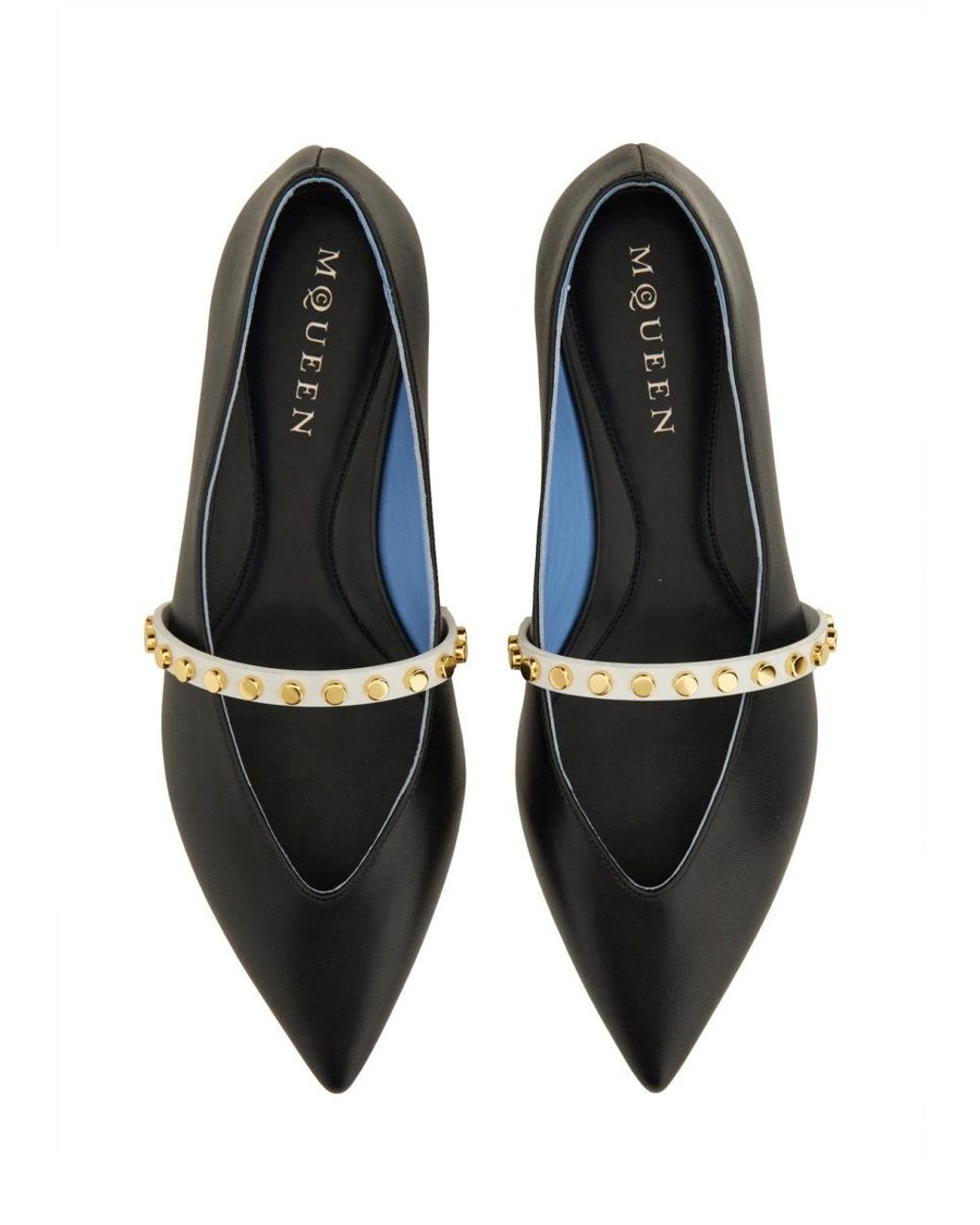 McQueen Black Alexander Mc Queen Leather Ballerina