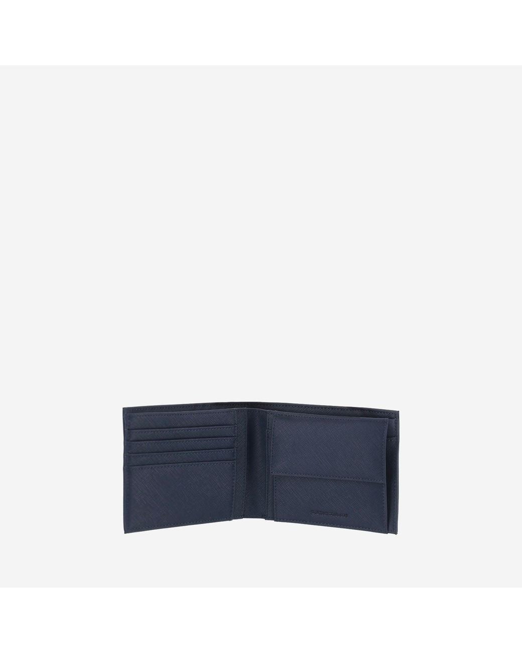 Emporio Armani Blue Wallets With Logo