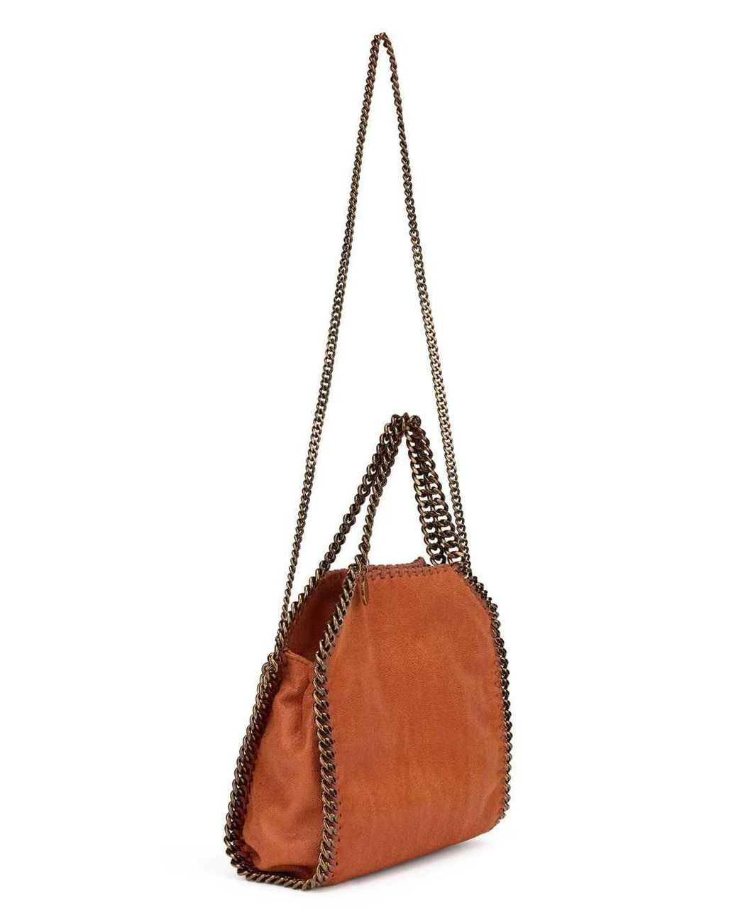 Stella McCartney Brown Falabella Chain Crossbody Bag
