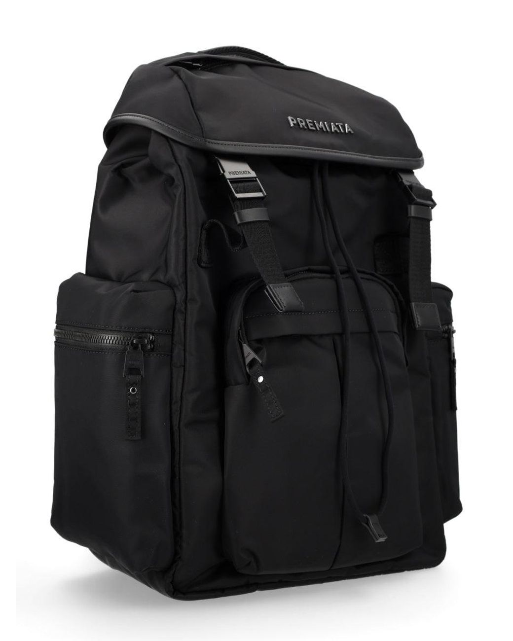Premiata Black Booker Logo-Print Backpack for men