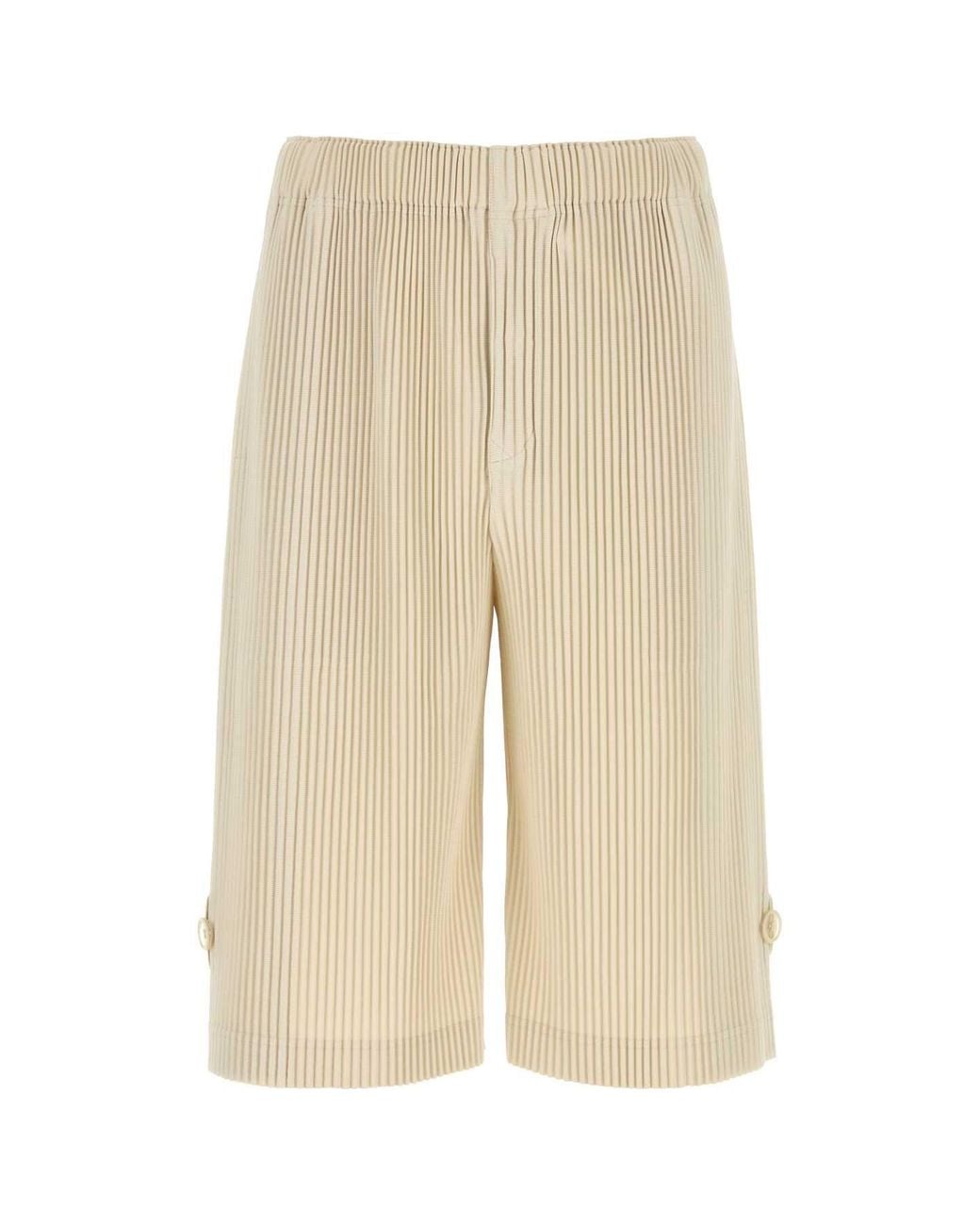 Homme Plissé Issey Miyake Natural Relaxed Bermuda Shorts for men