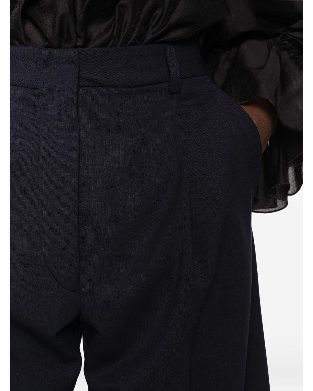 THE LATEST White Billie Wool Blend Trousers