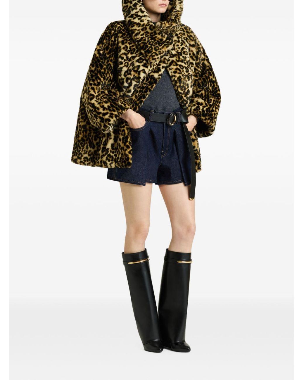 Givenchy Multicolor Faux Fur Short Coat