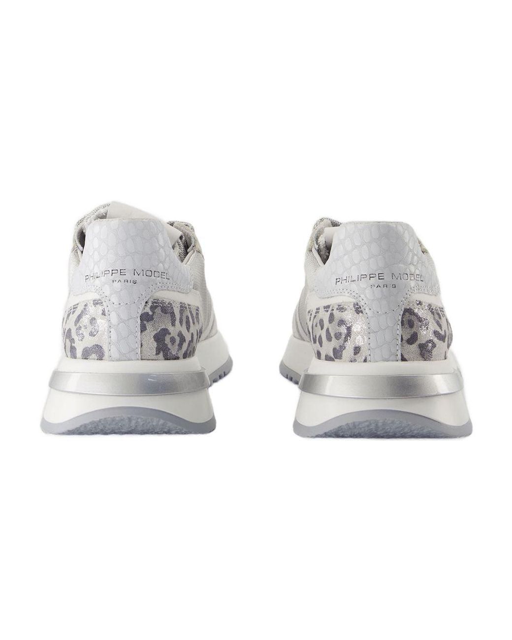 Philippe Model Gray Canvas Low Sneakers