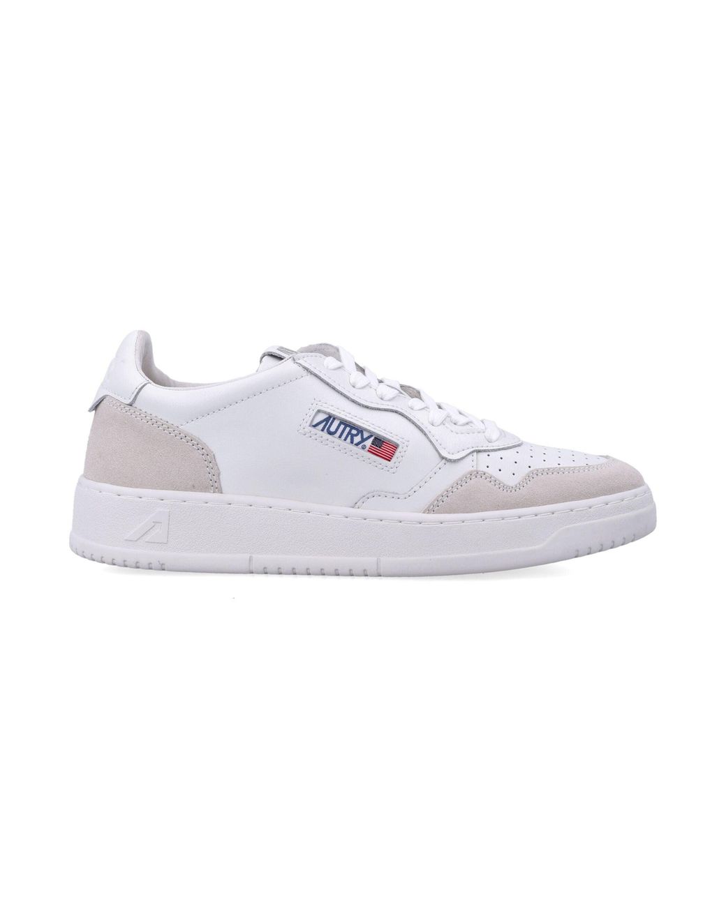 Autry White Leather & Suede Sneakers