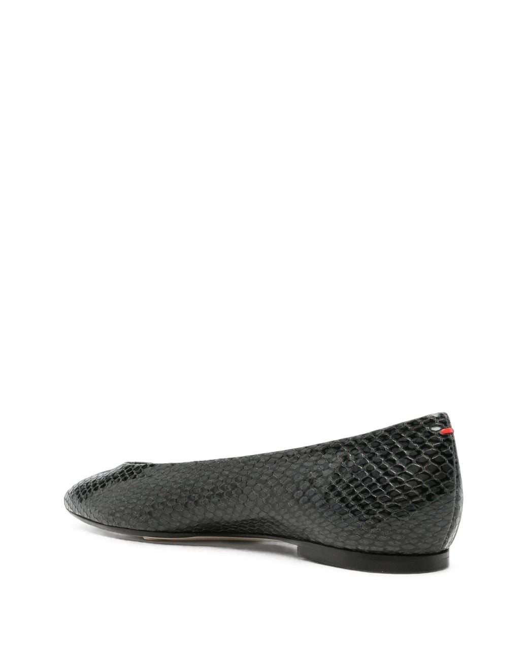 Aeyde White Ellie Mini Snake Print Calf Leather Moss