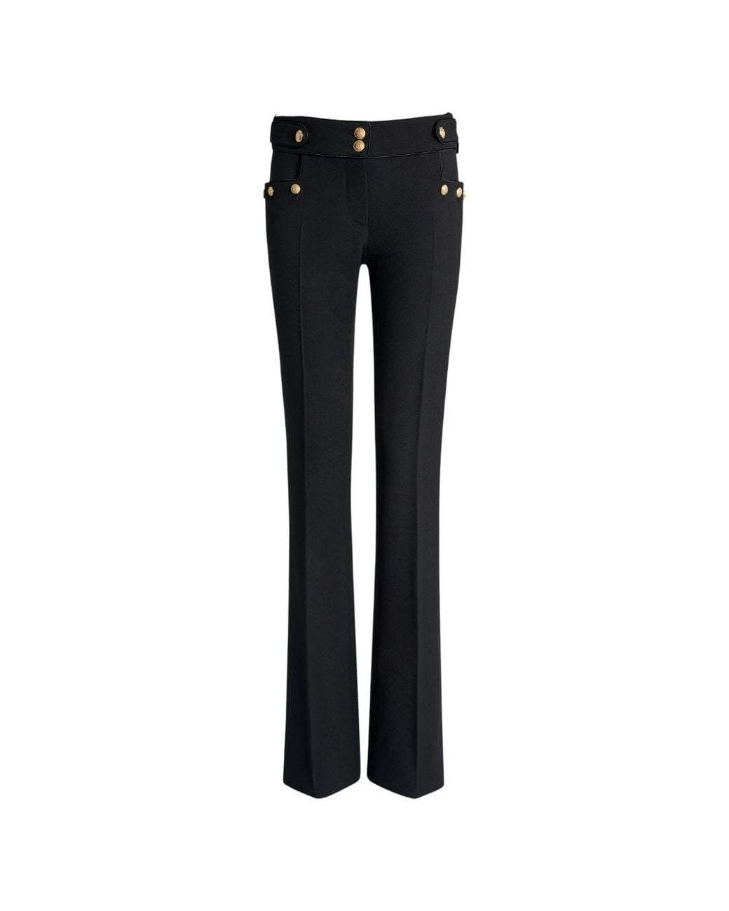 Balmain Black Wool Trousers