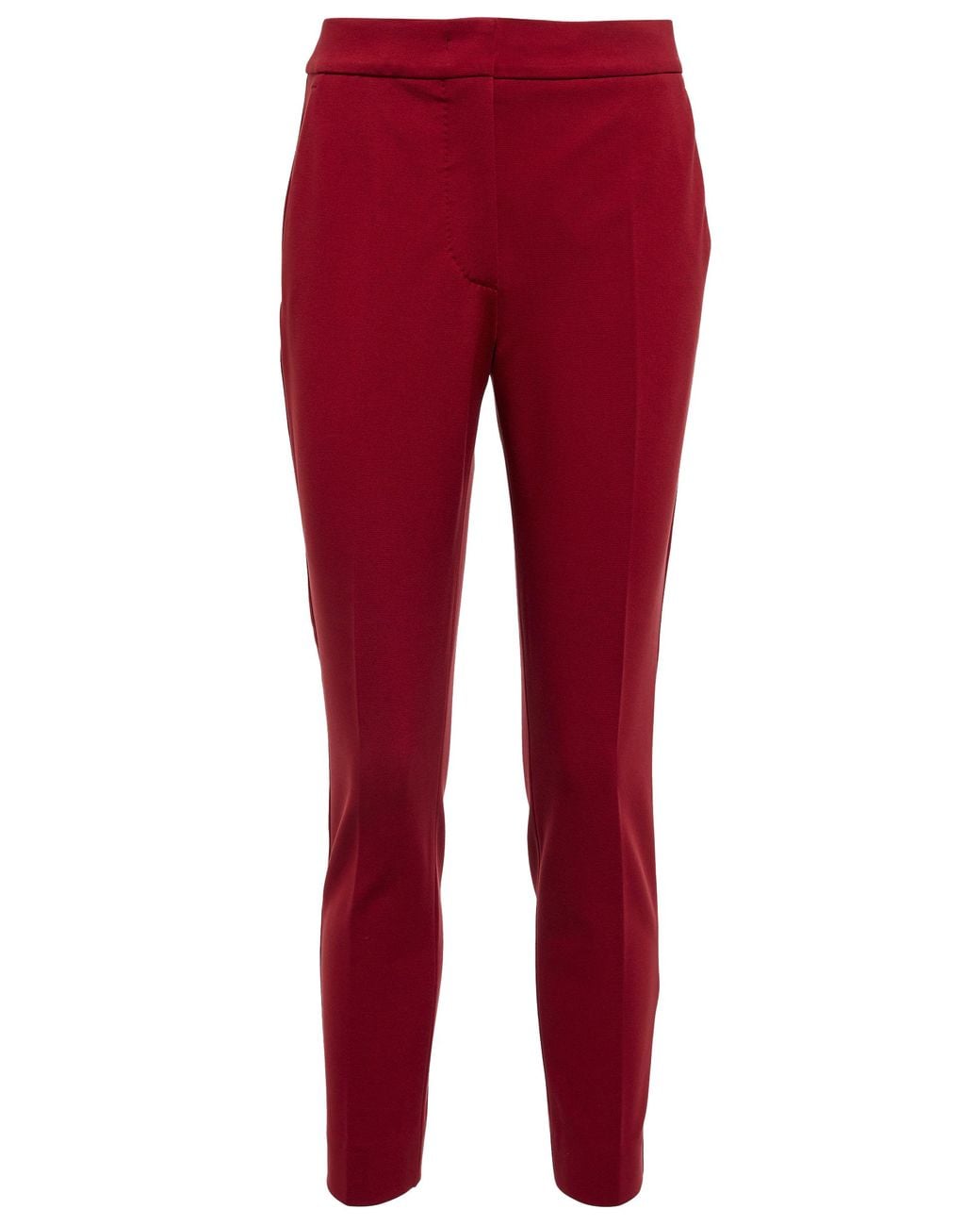 Max Mara Red Pegno Viscose Jersey Trousers