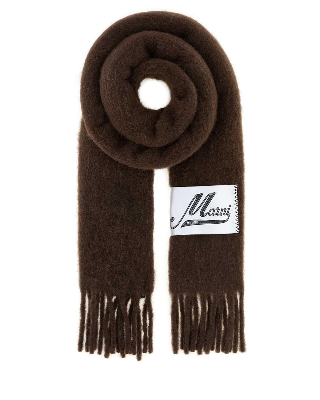 Marni Black Alpaca Blend Scarf
