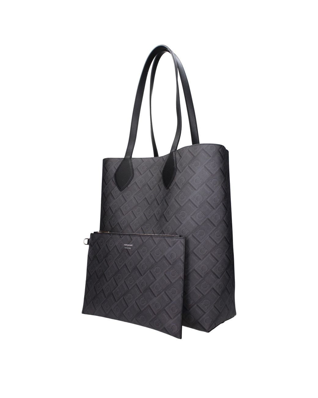 Ferragamo Black Leather Shoulder Bags