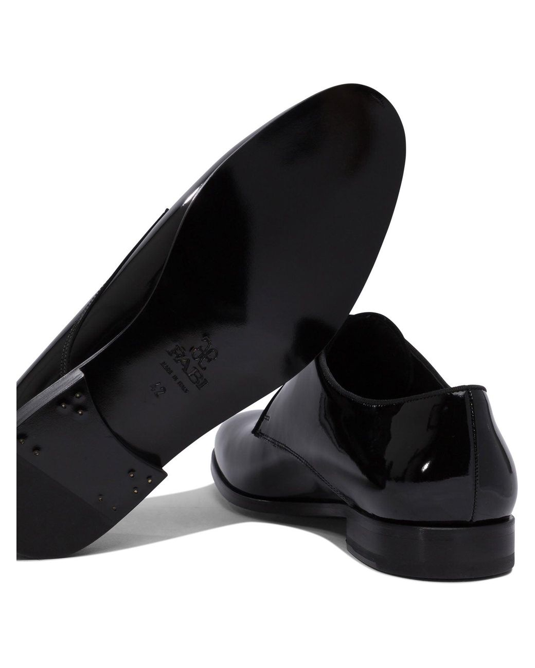 Fabi Black Patent Leather Oxford