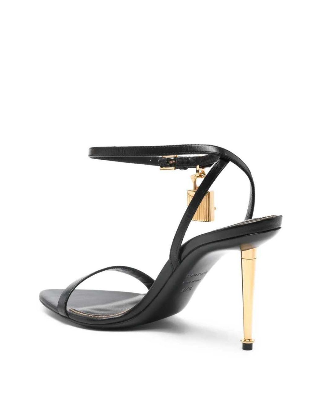 Tom Ford White Padlock Ankle-Strap Sandals