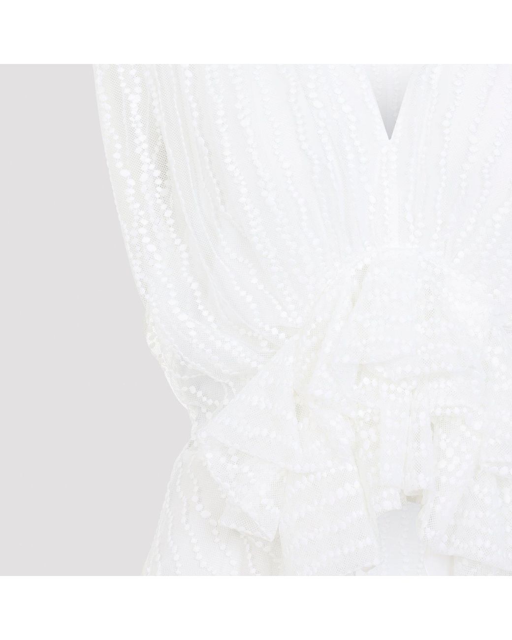 Top de tul Alberta Ferretti de color White