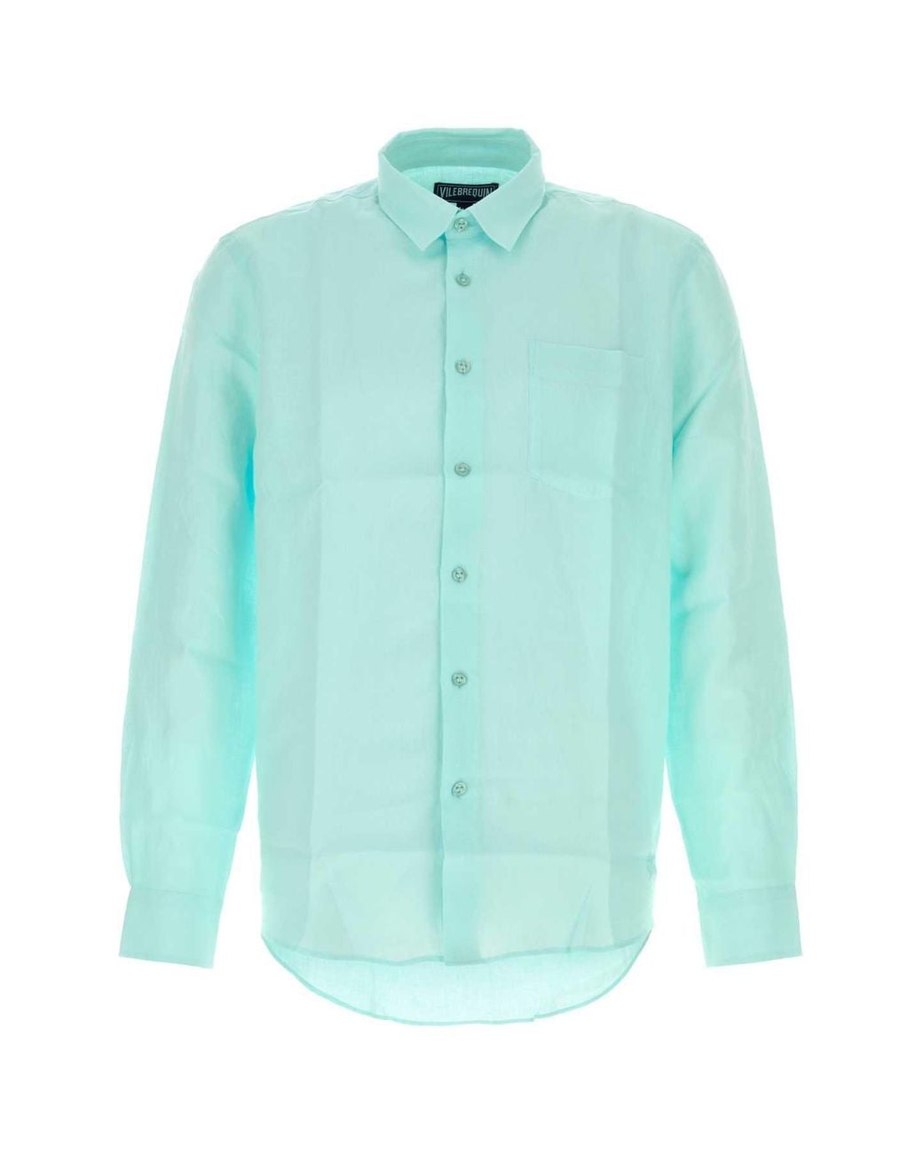 Vilebrequin Blue Linen Button-Up Shirt for men