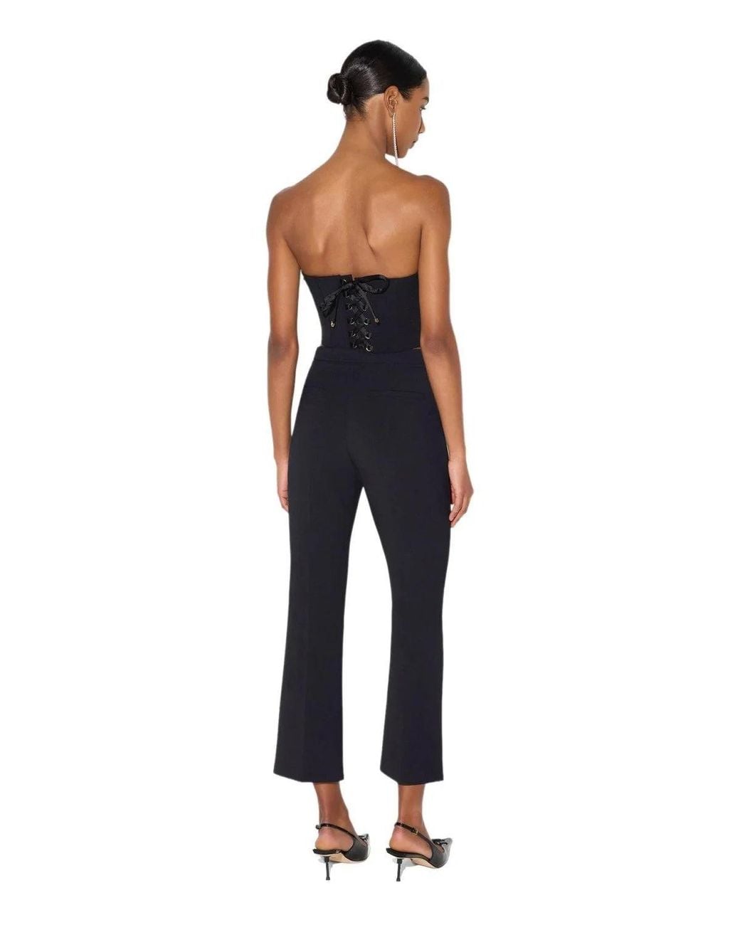 Elisabetta Franchi Black Cropped Trousers